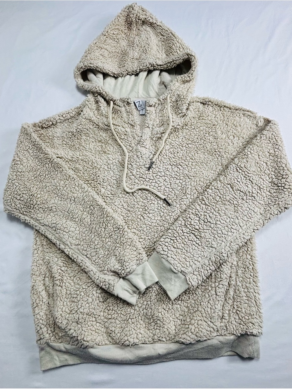 Zella women’s Cream Sherpa Crewneck Hoodie W648